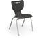 Mooreco Hierarchy School Chair, 4 Leg, 18" Chrome Frame, Black Armless Shell, PK5 53318-5-BLACK-NA-CH - alternate 1